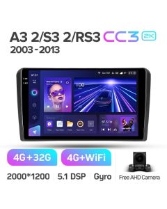 Штатная автомагнитола на Android TEYES CC3 2K для Audi A3 2 8P 2003-2013, S3 2 2006-2012, RS3 1 2011 2012 3/32gb