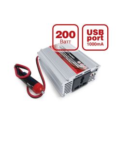 Автомобильный инвертор напряжения AVS 12/220V IN-200W