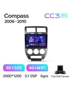 Штатная автомагнитола на Android TEYES CC3 2K для Jeep Compass 1 MK 2006-2010 3/32gb