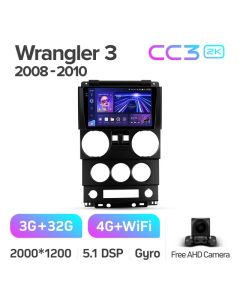Штатная автомагнитола на Android TEYES CC3 2K для Jeep Wrangler 3 JK 2008-2010 3/32gb