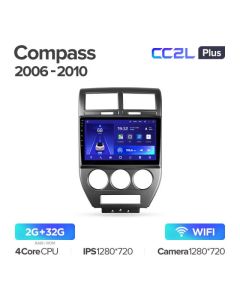 Штатная автомагнитола на Android TEYES CC2L Plus для Jeep Compass 1 MK 2006-2010 2/32gb