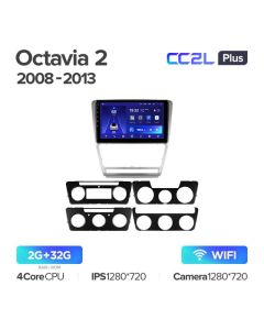 Штатная автомагнитола на Android TEYES CC2L Plus для Skoda Octavia 2 A5 2008-2013 2/32gb