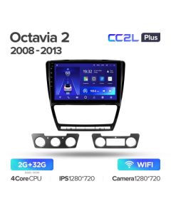 Штатная автомагнитола на Android TEYES CC2L Plus для Skoda Octavia 2 A5 2008-2013 2/32gb