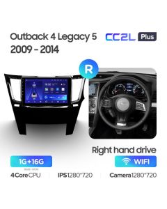 Штатная автомагнитола на Android TEYES CC2L Plus для Subaru Outback 4 BR Legacy 5 2009-2014 (Версия R) (Правый руль) 2/32gb