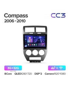 Штатная автомагнитола на Android TEYES CC3 для Jeep Compass 1 MK 2006-2010 3/32gb