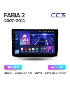 Штатная автомагнитола на Android TEYES CC3 для Skoda Fabia 2 2007-2014 3/32gb