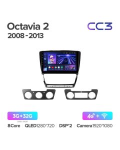Штатная автомагнитола на Android TEYES CC3 для Skoda Octavia 2 A5 2008-2013 (Версия А) 3/32gb