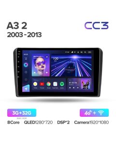 Штатная автомагнитола на Android TEYES CC3 для Audi A3 2 8P 2003-2013, S3 2 2006-2012, RS3 1 2011-2012 3/32gb