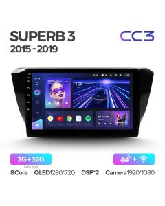 Штатная автомагнитола на Android TEYES CC3 для Skoda Superb 3 2015-2019 3/32gb