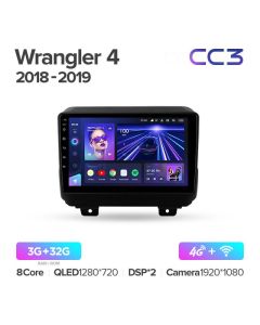 Штатная автомагнитола на Android TEYES CC3 для Jeep Wrangler 4 JL 2018-2019 3/32gb