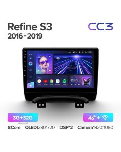 Штатная автомагнитола на Android TEYES CC3 для JAC Refine S3 2016-2019 3/32gb
