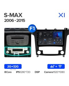 Штатная автомагнитола на Android TEYES X1 для Ford S-MAX 2006-2015 (Версия F1) 2/32gb