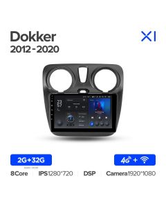 Штатная автомагнитола на Android TEYES X1 для Renault Dokker 2012-2020 2/32gb