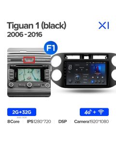 Штатная автомагнитола на Android TEYES X1 для Volkswagen Tiguan 1 NF 2006-2016 (Версия F1) 2/32gb