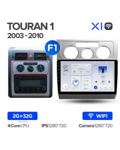 Штатная автомагнитола на Android TEYES X1 для Volkswagen Touran 1 2003-2010 (Версия F1) 2/32gb