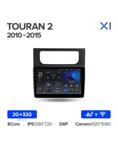 Штатная автомагнитола на Android TEYES X1 для Volkswagen Touran 2 1T 2010-2015 2/32gb