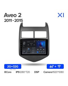 Штатная автомагнитола на Android TEYES X1 для Chevrolet Aveo 2 2011-2015  2/32gb