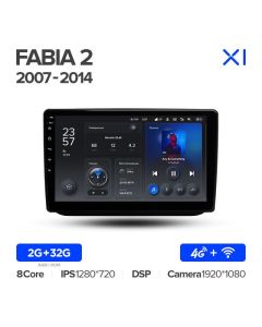 Штатная автомагнитола на Android TEYES X1 для Skoda Fabia 2 2007-2014 2/32gb