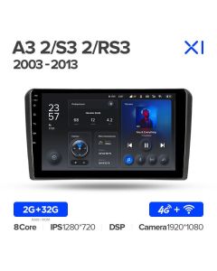 Штатная автомагнитола на Android TEYES X1 для Audi A3 2 8P 2003-2013, S3 2 2006-2012, RS3 2011-2012 2/32gb