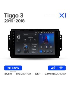 Штатная автомагнитола на Android TEYES X1 для Chery Tiggo 3 2016-2018 2/32gb