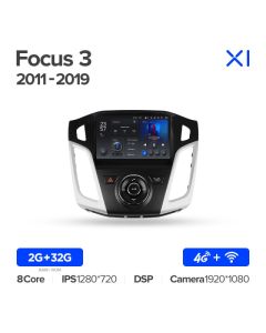 Штатная автомагнитола на Android TEYES X1 для Ford Focus 3 Mk 3 2011-2019 2/32gb