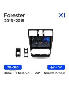 Штатная автомагнитола на Android TEYES X1 для Subaru Forester 4 SJ 2016-2018 2/32gb