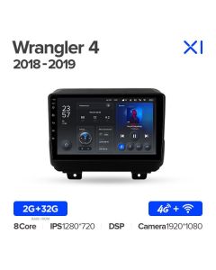 Штатная автомагнитола на Android TEYES X1 для Jeep Wrangler 4 JL 2018-2019 2/32gb