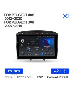 Штатная автомагнитола на Android TEYES X1 для Peugeot 308 T7 2007-2015, 408 2012-2020 2/32gb