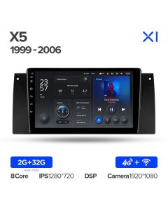 Штатная автомагнитола на Android TEYES X1 для BMW X5 E39, E53 1999-2006 2/32gb