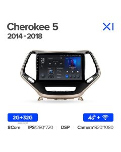 Штатная автомагнитола на Android TEYES X1 для Jeep Cherokee 5 KL 2014-2018 2/32gb