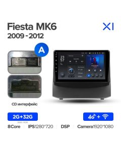 Штатная автомагнитола на Android TEYES X1 для Ford Fiesta Mk 6 2009-2018 (Версия A) 2/32gb