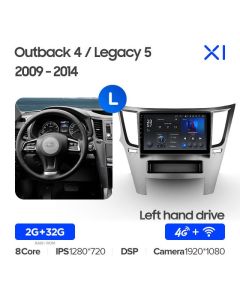 Штатная автомагнитола на Android TEYES X1 для Subaru Outback 4 BR, Legacy 5 2009-2014 (Версия L) 2/32gb