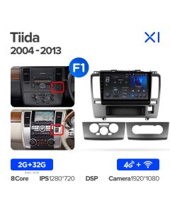 Штатная автомагнитола на Android TEYES X1 для Nissan Tiida C11 2004-2013 (Версия F1) 2/32gb
