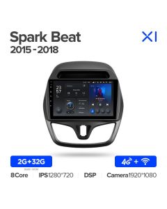 Штатная автомагнитола на Android TEYES X1 для Chevrolet Spark Beat 2015-2018 2/32gb