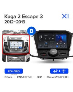 Штатная автомагнитола на Android TEYES X1 для Ford Escape 3 2012-2019 (Версия B) 2/32gb