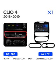 Штатная автомагнитола на Android TEYES X1 для Renault Clio 4 BH98 KH98 2016-2019 2/32gb