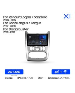 Штатная автомагнитола на Android TEYES X1 для Renault Logan, Sandero 2009-2015 2/32gb