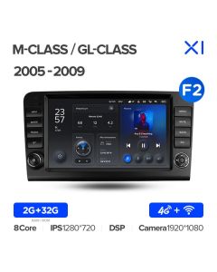 Штатная автомагнитола на Android TEYES X1 для Mercedes-Benz ML GL ML350 GL320 X164 2005-2009 (Версия F2) 2/32gb