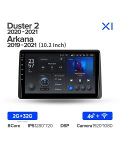 Штатная автомагнитола на Android TEYES X1 для Renault Duster HM 2020-2021, Arkana 2019-2021 2/32gb