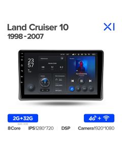 Штатная автомагнитола на Android TEYES X1 для Toyota Land Cruiser 10 J100 100 1998-2007 2/32gb