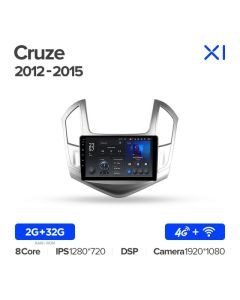 Штатная автомагнитола на Android TEYES X1 для Chevrolet Cruze J300 J308 2012-2015 2/32gb