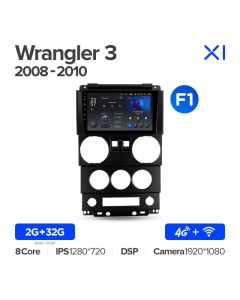 Штатная автомагнитола на Android TEYES X1 для Jeep Wrangler 3 JK 2008-2010 (Версия F1) 2/32gb