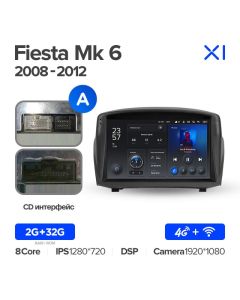 Штатная автомагнитола на Android TEYES X1 для Ford Fiesta Mk 6 2008-2019 (Версия A) 2/32gb