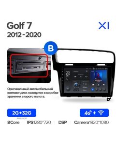 Штатная автомагнитола на Android TEYES X1 для Volkswagen Golf 7 2012-2020 (Версия B) 2/32gb