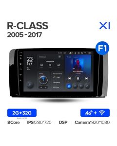 Штатная автомагнитола на Android TEYES X1 для Mercedes-Benz R-Class W251 R280 R300 R320 2005-2017 (Версия F1) 2/32gb