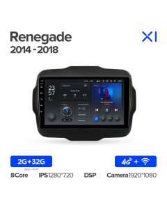 Штатная автомагнитола на Android TEYES X1 для Jeep Renegade 2014-2018 2/32gb