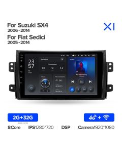 Штатная автомагнитола на Android TEYES X1 для Suzuki SX4 1 2006-2014 2/32gb