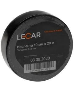 Изолента LECAR PVC ЧЁРНАЯ 19ММ*20М