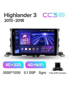 Штатная автомагнитола на Android TEYES CC3 2K для Toyota Highlander 3 XU50 2013-2018 3/32gb
