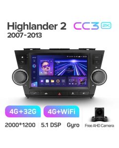 Штатная автомагнитола на Android TEYES CC3 2K для Toyota Highlander 2 XU40 2007-2013 3/32gb